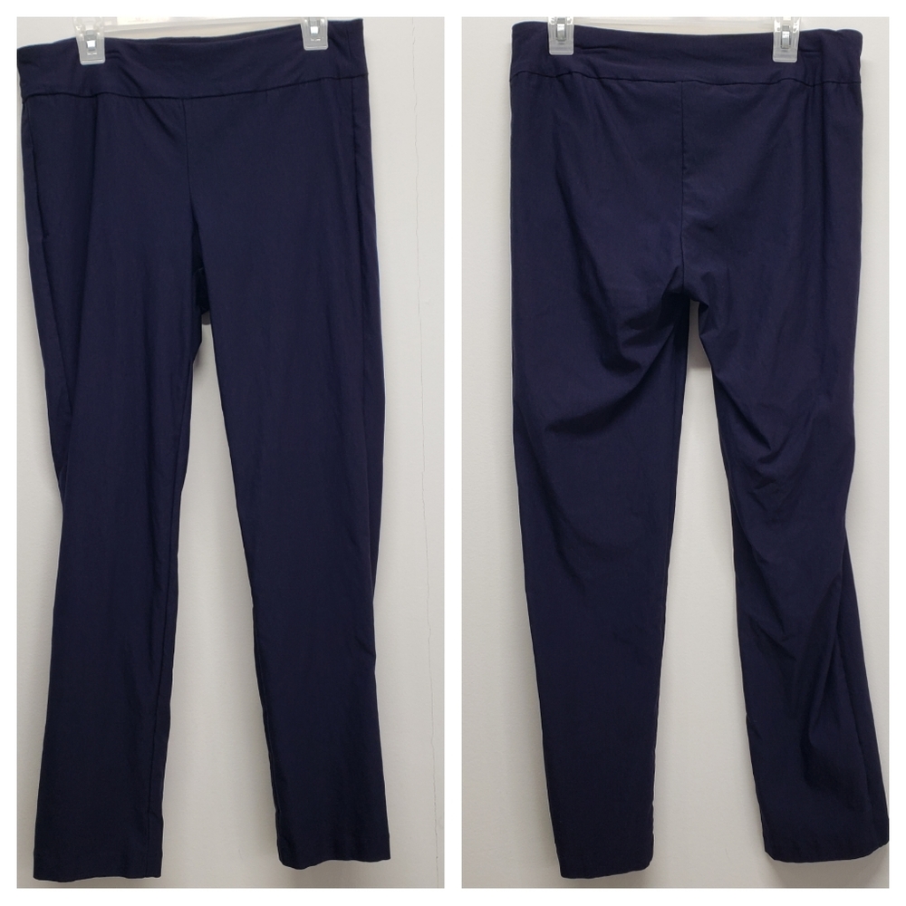 Miraclesuit Everyday Shapewear Slimming Pants Women's 14 Navy Pull On Comfy